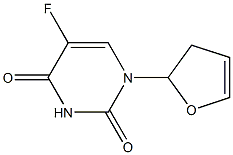 1-(2,3-ジヒドロフラン-2-イル)-5-フルオロウラシル 化学構造式