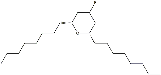 (2R,6S)-4-Fluoro-2,6-dioctyltetrahydro-2H-pyran Struktur
