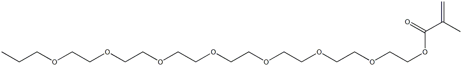 メタクリル酸(3,6,9,12,15,18,21-ヘプタオキサテトラコサン-1-イル) 化学構造式