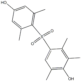 4,4'-Dihydroxy-2,2',3,5,6'-pentamethyl[sulfonylbisbenzene] Structure