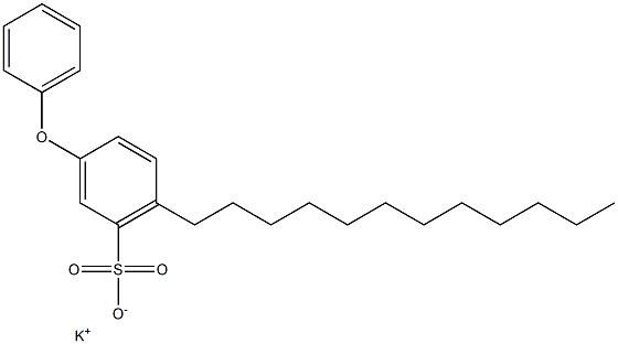 2-ドデシル-5-フェノキシベンゼンスルホン酸カリウム 化学構造式