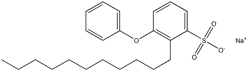3-フェノキシ-2-ウンデシルベンゼンスルホン酸ナトリウム 化学構造式