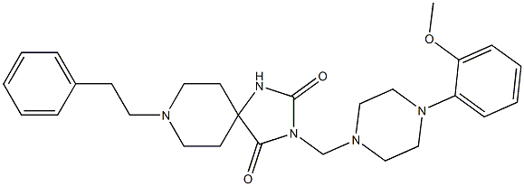 8-Phenethyl-3-[[4-(2-methoxyphenyl)piperazino]methyl]-1,3,8-triazaspiro[4.5]decane-2,4-dione
