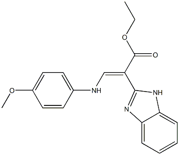 2-(1H-Benzimidazol-2-yl)-3-(4-methoxyanilino)propenoic acid ethyl ester Structure