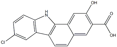 8-Chloro-2-hydroxy-11H-benzo[a]carbazole-3-carboxylic acid Structure