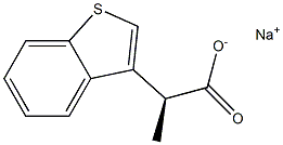 [S,(+)]-2-(Benzo[b]thiophene-3-yl)propionic acid sodium salt 结构式