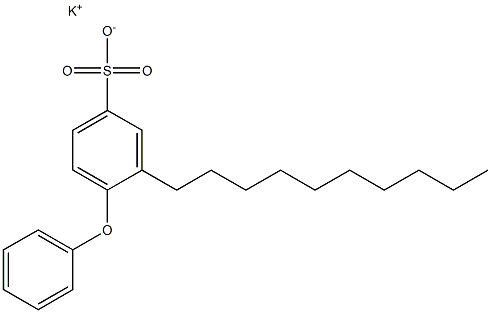 3-Decyl-4-phenoxybenzenesulfonic acid potassium salt Structure