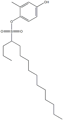 4-ペンタデカンスルホン酸4-ヒドロキシ-2-メチルフェニル 化学構造式