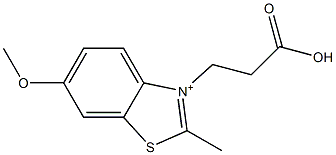 3-(2-Carboxyethyl)-6-methoxy-2-methylbenzothiazol-3-ium Structure