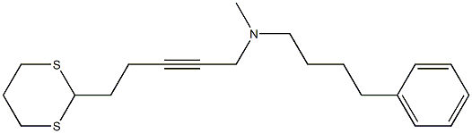 5-(1,3-Dithian-2-yl)-N-methyl-N-(4-phenylbutyl)-2-pentyn-1-amine