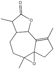 3a,4,5,6,6a,7,8,9b-Octahydro-6,6a-epoxy-3,6,9-trimethylazuleno[4,5-b]furan-2(3H)-one 结构式
