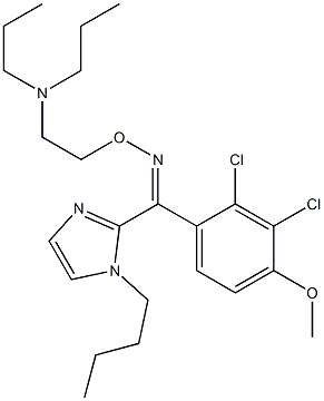 (Z)-(2,3-Dichloro-4-methoxyphenyl)(1-butyl-1H-imidazol-2-yl) ketone O-(2-dipropylaminoethyl)oxime 结构式