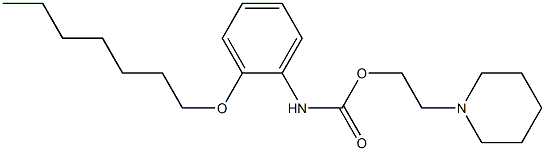 1-[2-[[(2-(Heptyloxy)phenyl)amino]carbonyloxy]ethyl]piperidine 结构式