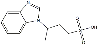 1-(1H-ベンゾイミダゾール-1-イル)-1-メチルプロパン-3-スルホン酸 化学構造式
