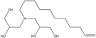3,3'-(10-Undecenylimino)bis(1,2-propanediol) Struktur