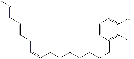 3-[(8Z,11E,13E)-8,11,13-Pentadecatrienyl]catechol Structure