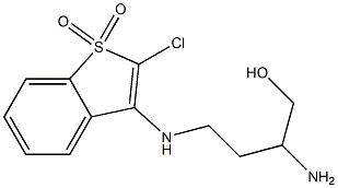2-アミノ-4-[[(2-クロロベンゾ[b]チオフェン-1,1-ジオキシド)-3-イル]アミノ]-1-ブタノール 化学構造式