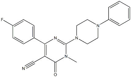 2-(4-Phenylpiperazin-1-yl)-3-methyl-4-oxo-6-(4-fluorophenyl)-3,4-dihydropyrimidine-5-carbonitrile