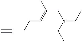 (E)-6-Methyl-7-(diethylamino)-5-hepten-1-yne Struktur