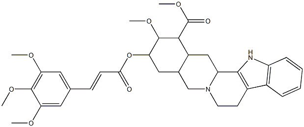 1,2,3,4,4a,5,7,8,13,13b,14,14a-Dodecahydro-2-methoxy-3-[2-(3,4,5-trimethoxyphenyl)vinylcarbonyloxy]benz[g]indolo[2,3-a]quinolizine-1-carboxylic acid methyl ester