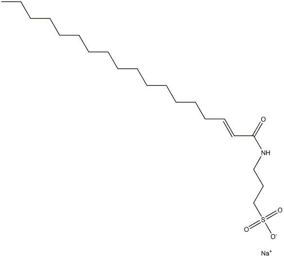 3-(2-Octadecenoylamino)-1-propanesulfonic acid sodium salt Structure