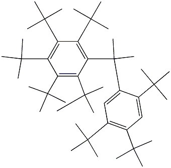 2-(ペンタ-tert-ブチルフェニル)-2-(2,4,5-トリ-tert-ブチルフェニル)プロパン 化学構造式