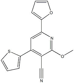 2-Methoxy-4-(2-thienyl)-6-(2-furanyl)pyridine-3-carbonitrile