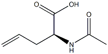 [S,(+)]-2-(アセチルアミノ)-4-ペンテン酸 化学構造式