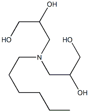 Hexylbis(2,3-dihydroxypropyl)amine 结构式