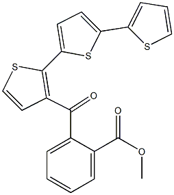 2-[(2,2':5',2''-Terthiophen-5-yl)carbonyl]benzoic acid methyl ester Structure