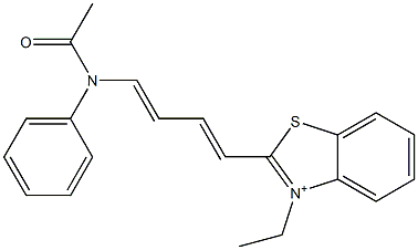 2-[4-[(Acetyl)phenylamino]-1,3-butanedienyl]-3-ethylbenzothiazol-3-ium Structure
