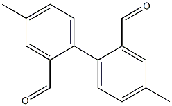4,4'-ジメチルビフェニル-2,2'-ジカルボアルデヒド 化学構造式