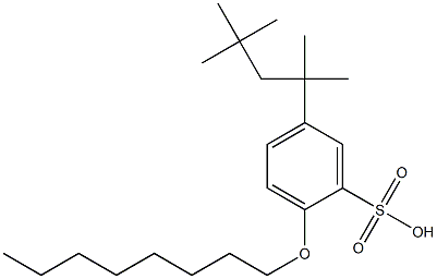 2-Octyloxy-5-(1,1,3,3-tetramethylbutyl)benzenesulfonic acid Structure
