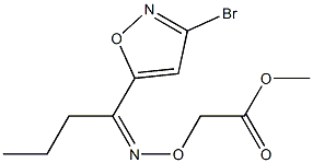 [[(Z)-1-(3-Bromoisoxazol-5-yl)butylidene]aminooxy]acetic acid methyl ester Structure