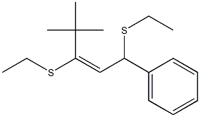 (E)-3,5-Bis(ethylthio)-5-phenyl-2,2-dimethyl-3-pentene Structure