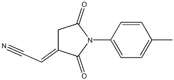 3-[(E)-シアノメチレン]-1-(4-メチルフェニル)ピロリジン-2,5-ジオン 化学構造式