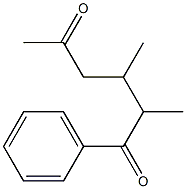 1-フェニル-2,3-ジメチル-1,5-ヘキサンジオン 化学構造式