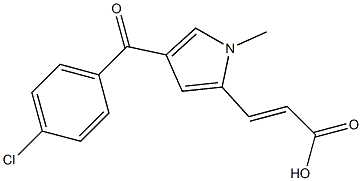 (E)-3-[1-Methyl-4-[4-chlorobenzoyl]-1H-pyrrol-2-yl]acrylic acid Struktur