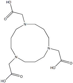 1,5,9-トリアザシクロドデカン-1,5,9-三酢酸 化学構造式