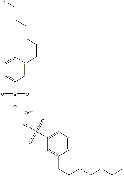 Bis(3-heptylbenzenesulfonic acid)zinc salt Structure