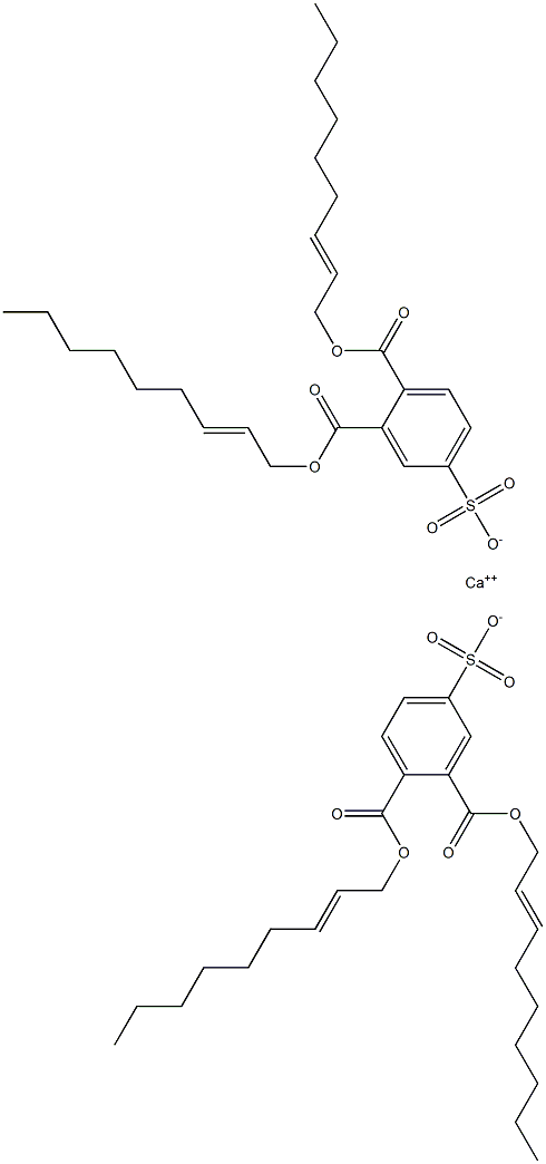 Bis[3,4-di(2-nonenyloxycarbonyl)benzenesulfonic acid]calcium salt Structure