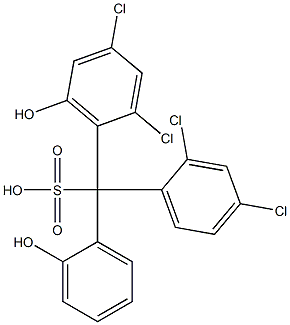 (2,4-Dichlorophenyl)(2,4-dichloro-6-hydroxyphenyl)(2-hydroxyphenyl)methanesulfonic acid