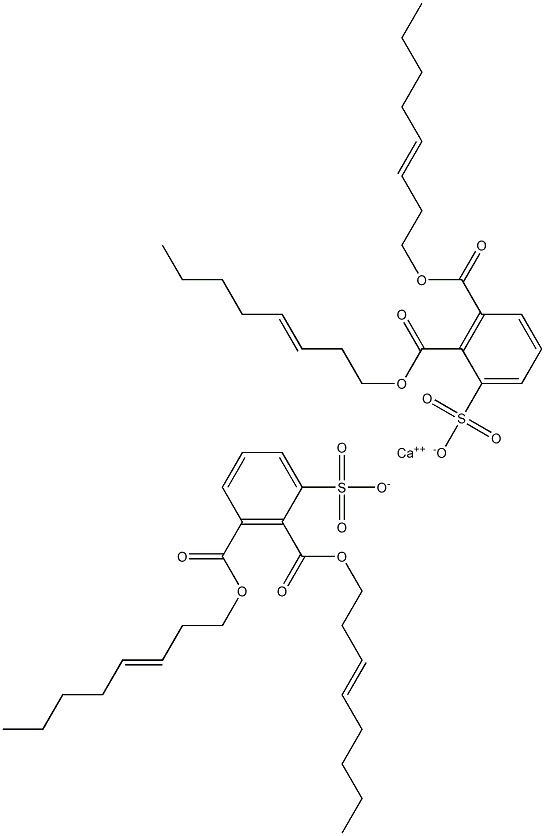 Bis[2,3-di(3-octenyloxycarbonyl)benzenesulfonic acid]calcium salt Structure