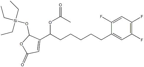 Acetic acid 1-[[2,5-dihydro-5-oxo-2-(triethylsiloxy)furan]-3-yl]-6-(2,4,5-trifluorophenyl)hexyl ester Struktur