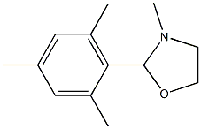 2-メシチル-3-メチルオキサゾリジン 化学構造式