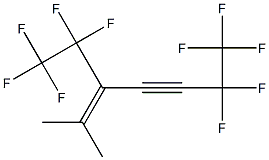 6,6,7,7,7-ペンタフルオロ-2-メチル-3-(ペンタフルオロエチル)-2-ヘプテン-4-イン 化学構造式