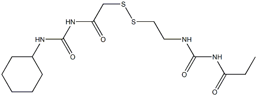 1-Propanoyl-3-[2-[[(3-cyclohexylureido)carbonylmethyl]dithio]ethyl]urea