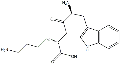 (2R)-6-Amino-2-[(S)-4-(1H-indol-3-yl)-3-amino-2-oxobutyl]hexanoic acid Structure