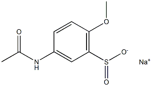 3-(Acetylamino)-6-methoxybenzenesulfinic acid sodium salt 结构式