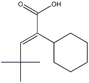 (2E)-2-Cyclohexyl-4,4-dimethyl-2-pentenoic acid Structure
